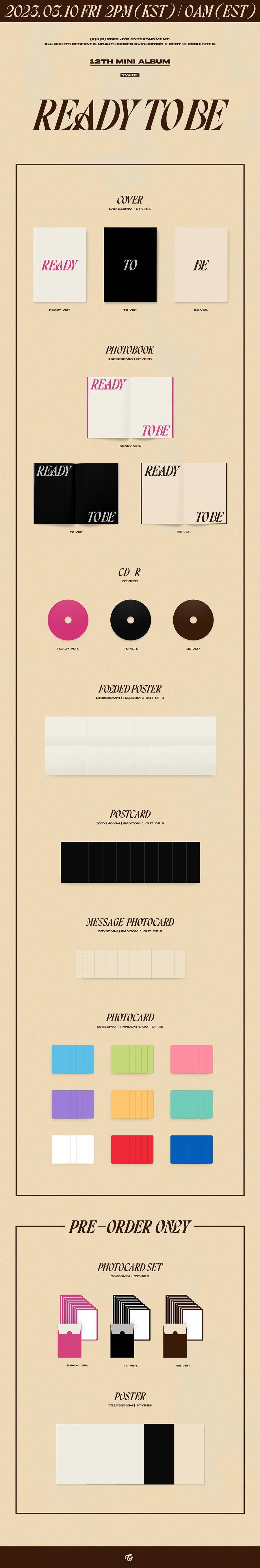 TWICE 12th Mini Album - Ready To Be Album