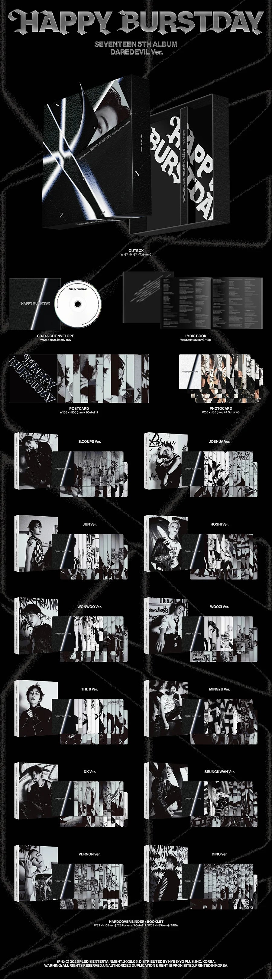 SEVENTEEN - HAPPY BURSTDAY (DAREDEVIL Ver.)