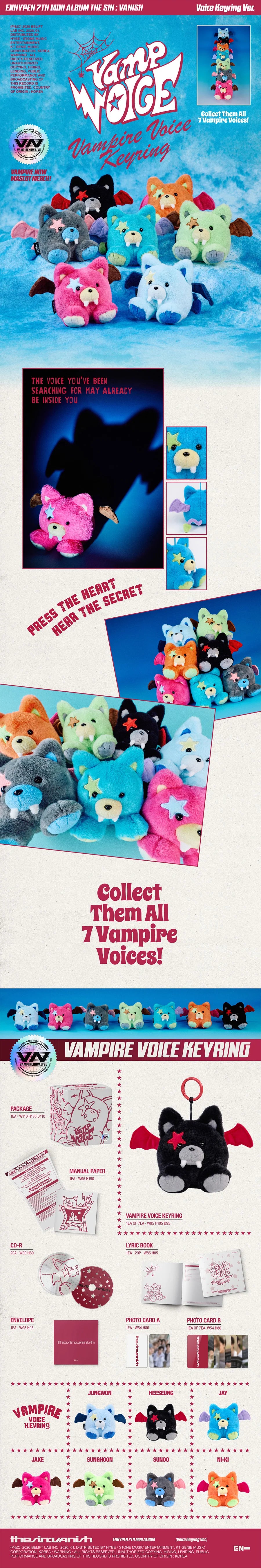 ENHYPEN - THE SIN : VANISH Album [Voice Keyring Version]