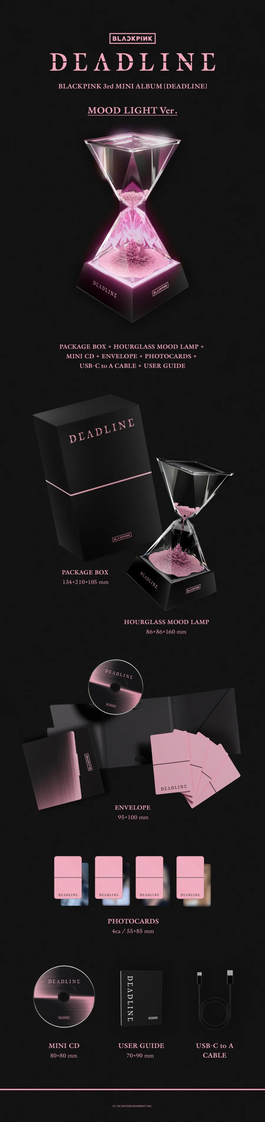 (PRE ORDER) BLACKPINK - DEADLINE Album [Mood Light Version]